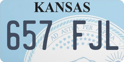 KS license plate 657FJL