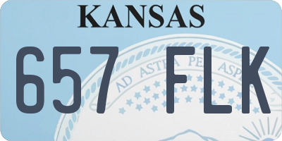KS license plate 657FLK
