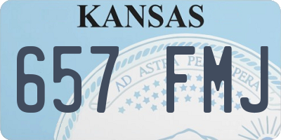 KS license plate 657FMJ