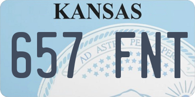 KS license plate 657FNT