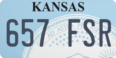 KS license plate 657FSR