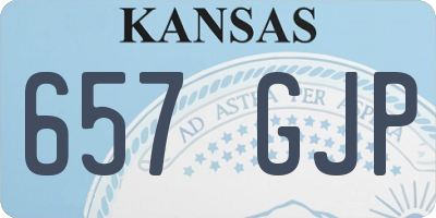 KS license plate 657GJP