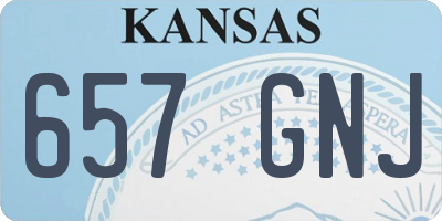 KS license plate 657GNJ