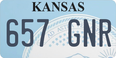 KS license plate 657GNR