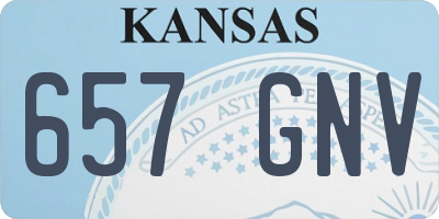 KS license plate 657GNV