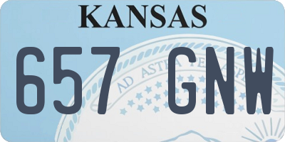 KS license plate 657GNW