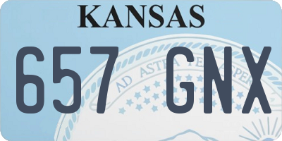 KS license plate 657GNX