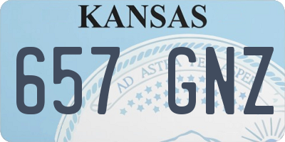 KS license plate 657GNZ