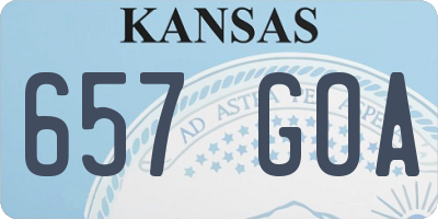 KS license plate 657GOA