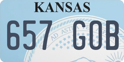 KS license plate 657GOB