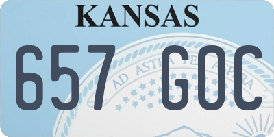 KS license plate 657GOC