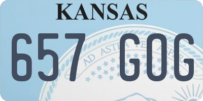 KS license plate 657GOG