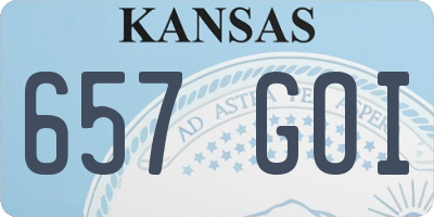 KS license plate 657GOI