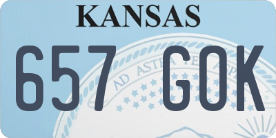 KS license plate 657GOK