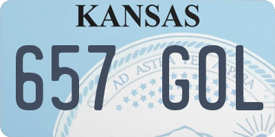 KS license plate 657GOL
