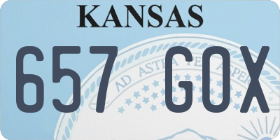 KS license plate 657GOX