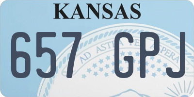KS license plate 657GPJ
