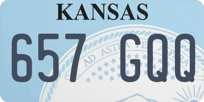 KS license plate 657GQQ