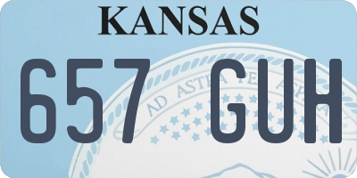 KS license plate 657GUH