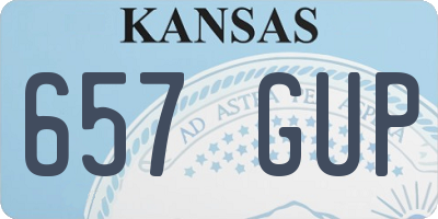 KS license plate 657GUP