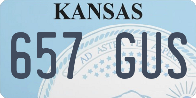 KS license plate 657GUS