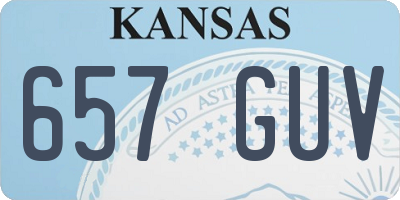 KS license plate 657GUV