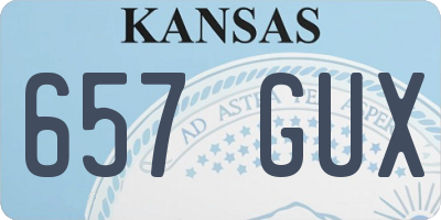 KS license plate 657GUX