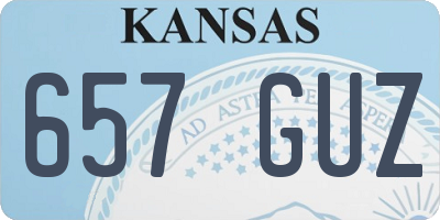 KS license plate 657GUZ