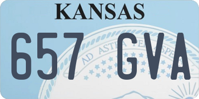 KS license plate 657GVA