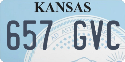 KS license plate 657GVC