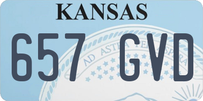 KS license plate 657GVD