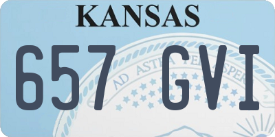 KS license plate 657GVI