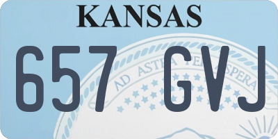 KS license plate 657GVJ