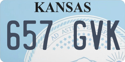 KS license plate 657GVK