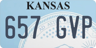 KS license plate 657GVP