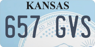 KS license plate 657GVS