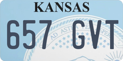 KS license plate 657GVT