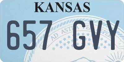 KS license plate 657GVY
