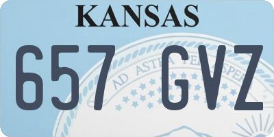 KS license plate 657GVZ