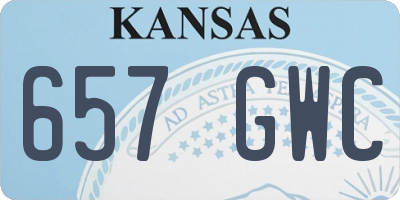 KS license plate 657GWC