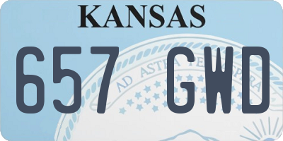 KS license plate 657GWD