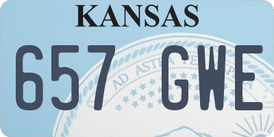 KS license plate 657GWE