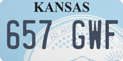 KS license plate 657GWF