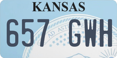 KS license plate 657GWH