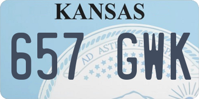 KS license plate 657GWK