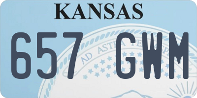 KS license plate 657GWM