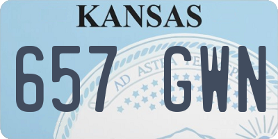 KS license plate 657GWN