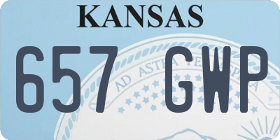 KS license plate 657GWP