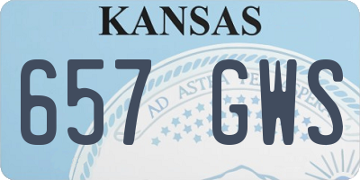 KS license plate 657GWS