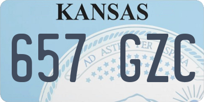 KS license plate 657GZC